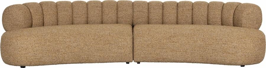 Dutchbone Organische 4 5-zits Bank Duvane 310cm Geweven stof Bruin