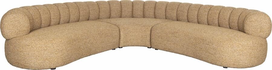 Dutchbone Organische 7-zits Hoekbank Duvane 286 x 286cm Geweven stof Bruin