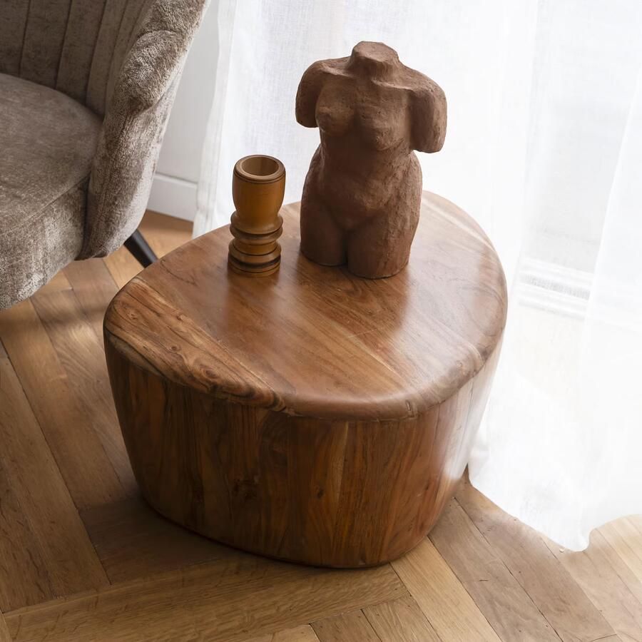 Dutchbone Organische Salontafel Ayla Acaciahout 58 x 45cm Bruin