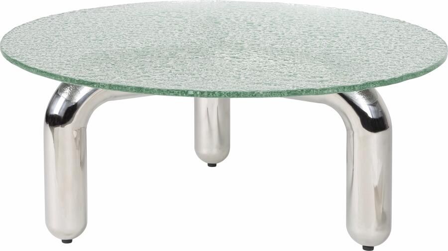 Dutchbone Ronde Salontafel Marly Glas en chroom 80cm