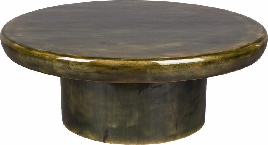 Dutchbone Ronde Salontafel Mush Mangohout 60cm Groen