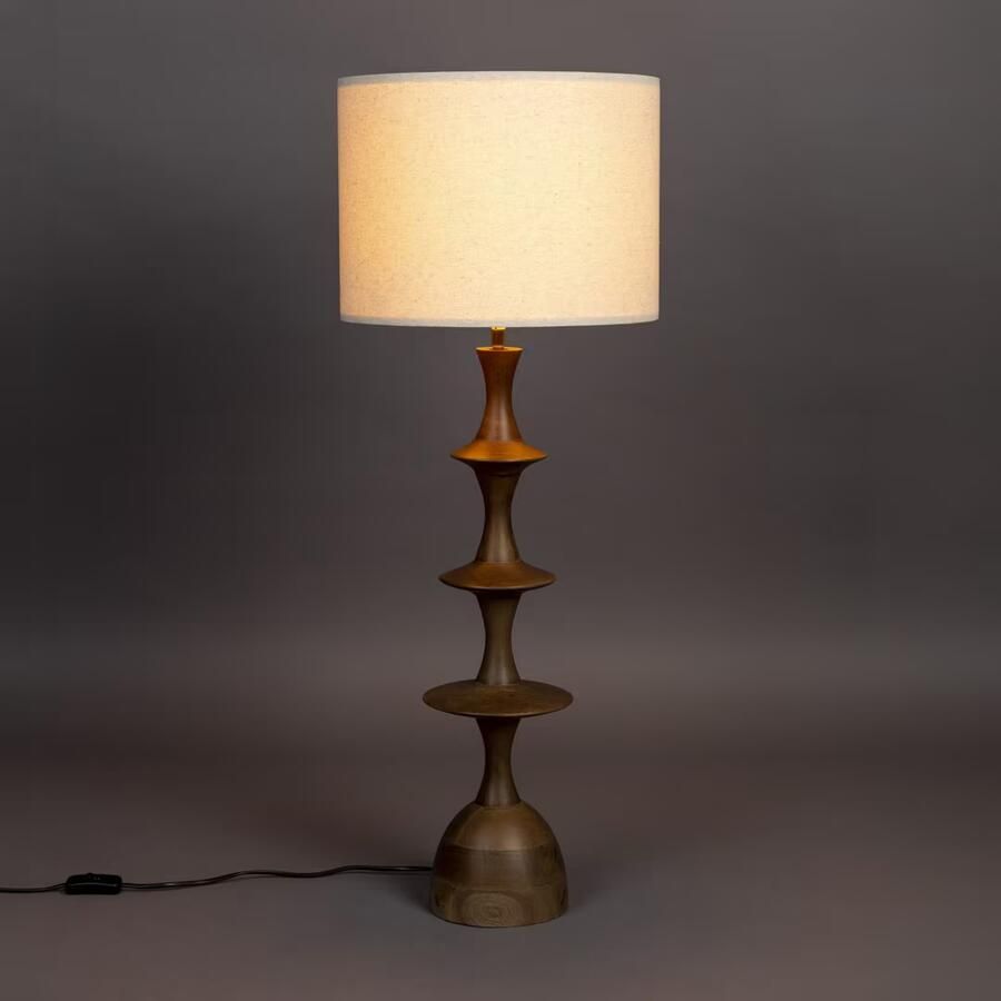 Dutchbone | Dutchbone | Tafellamp Cath Walnut | Woonaccessoires | Vloerlamp | Woonaccessoires | Vloerlamp