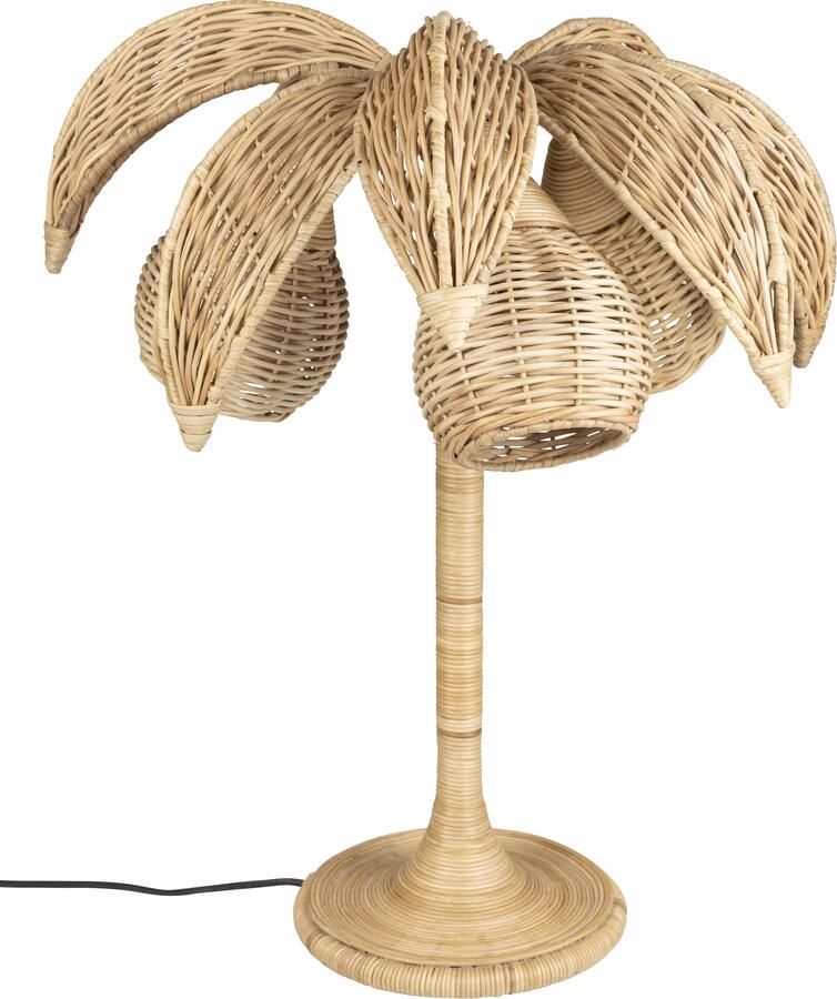Dutchbone Tafellamp Palmtree Wicker 65cm hoog Naturel