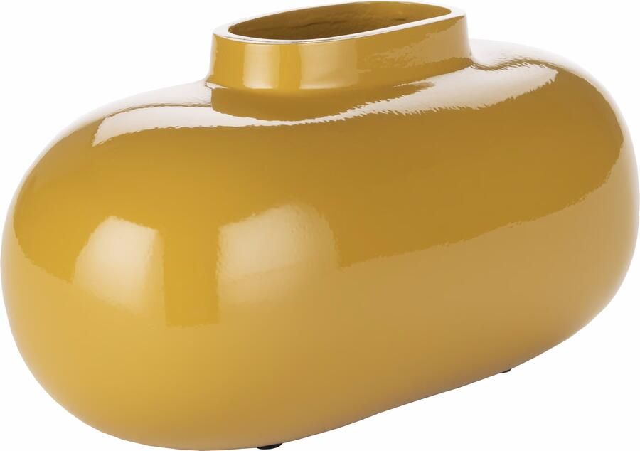 Dutchbone Vaas Droplet 10cm Okergeel