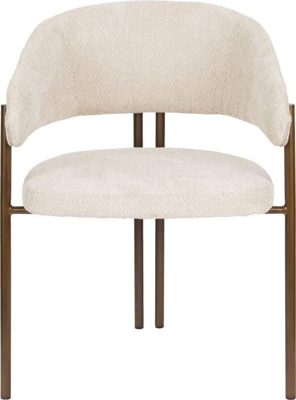 Dutchbone Eetkamerstoel Naida Bouclé Beige