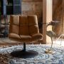 Dutchbone lounge chair bar velvet golden brown - Thumbnail 2