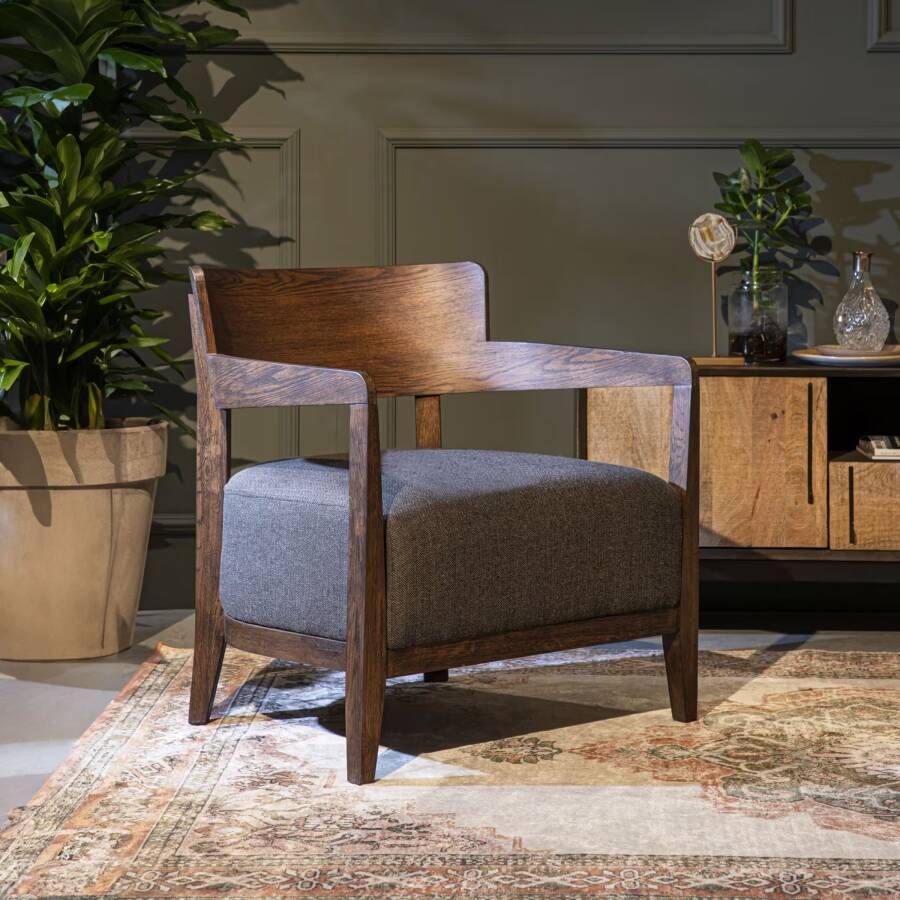 Dutchbone Fauteuil Duran Grijs Japandi