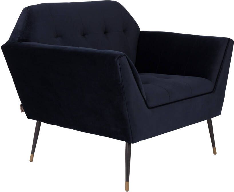 Dutchbone Fauteuil 'Kate' kleur Donkerblauw