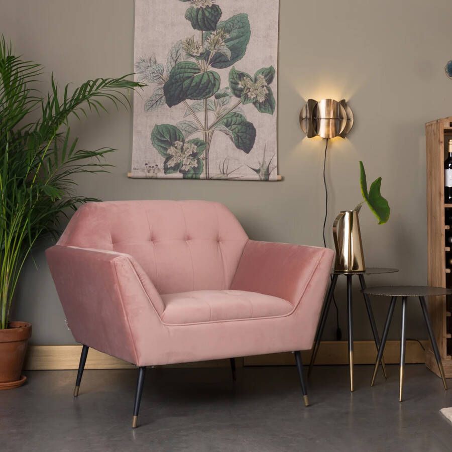 Dutchbone Fauteuil 'Kate' kleur Roze