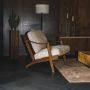 Dutchbone Fauteuil Washington Mangohout en geweven stof Beige - Thumbnail 2