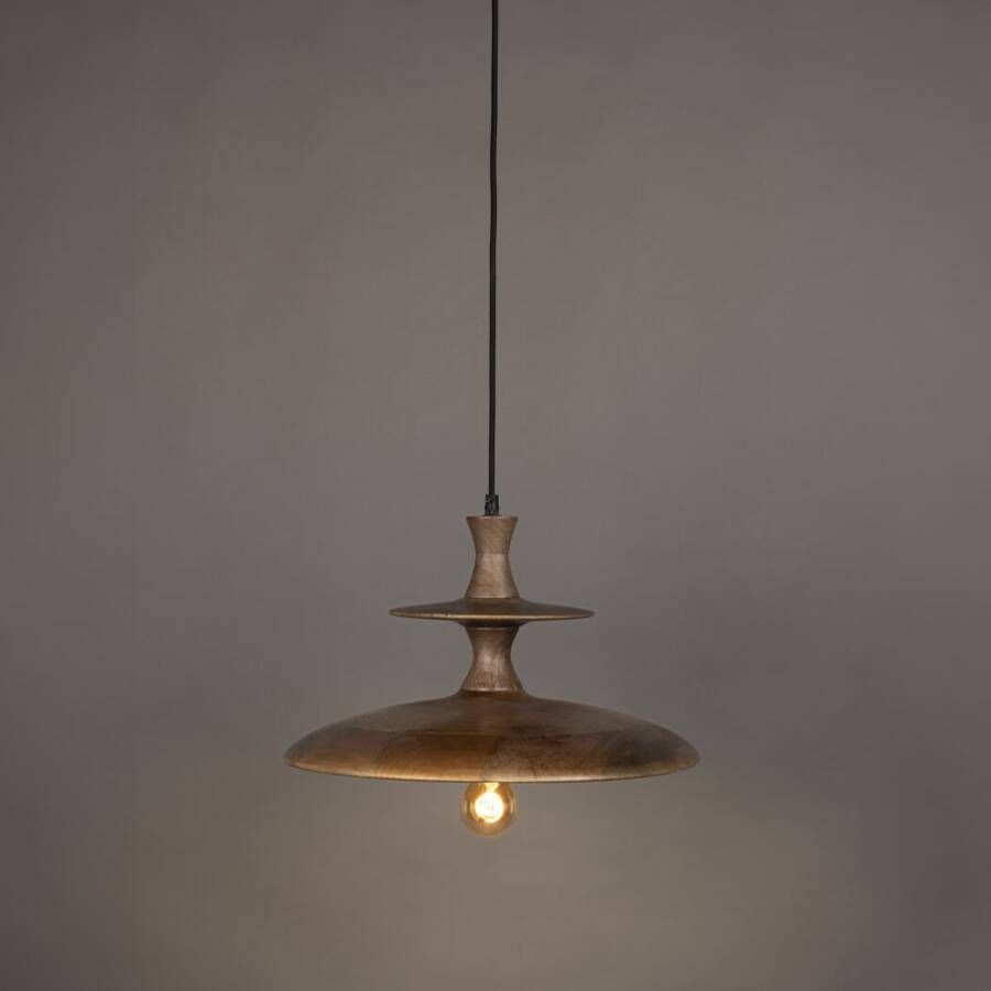 Dutchbone Hanglamp Cath Mangohout 43cm Bruin