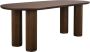 Dutchbone Ovale Eettafel Dean Walnootlook 220 x 90cm Bruin - Thumbnail 1