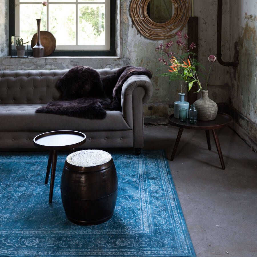 Dutchbone Vloerkleed 'Rugged' 170 x 240cm kleur Ocean
