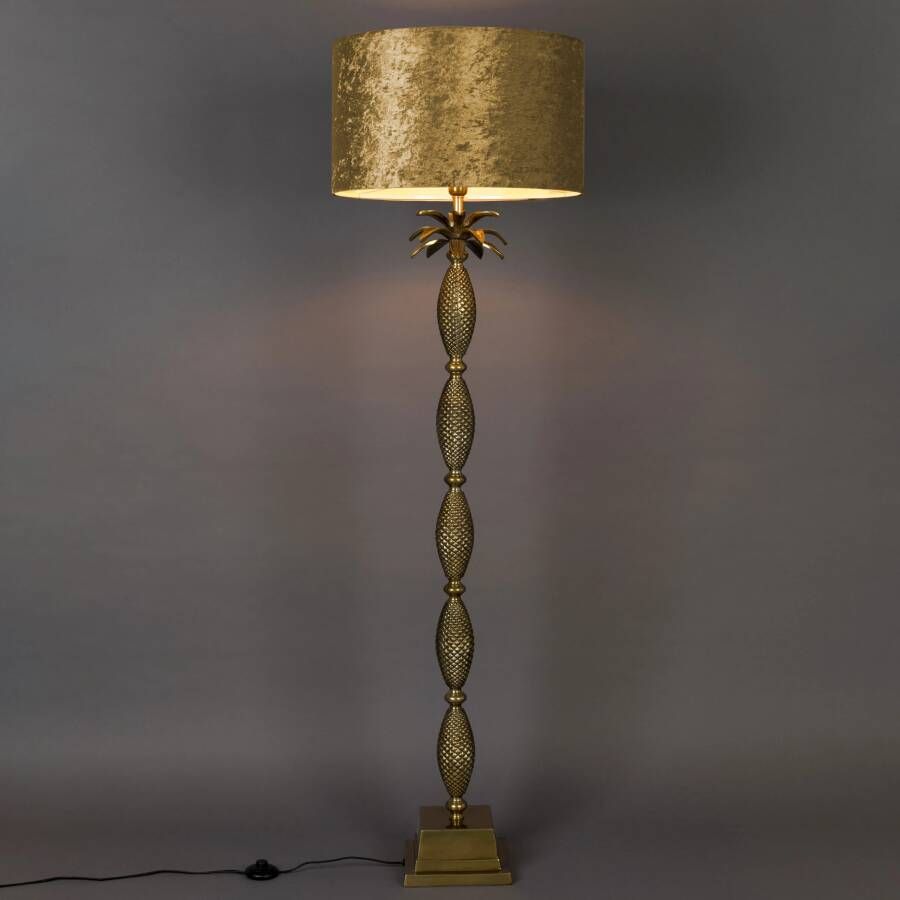 Dutchbone Vloerlamp Pina Velvet Groen