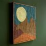 Dutchbone Wanddecoratie Chandra Vilt 74 x 74cm Bruin - Thumbnail 2