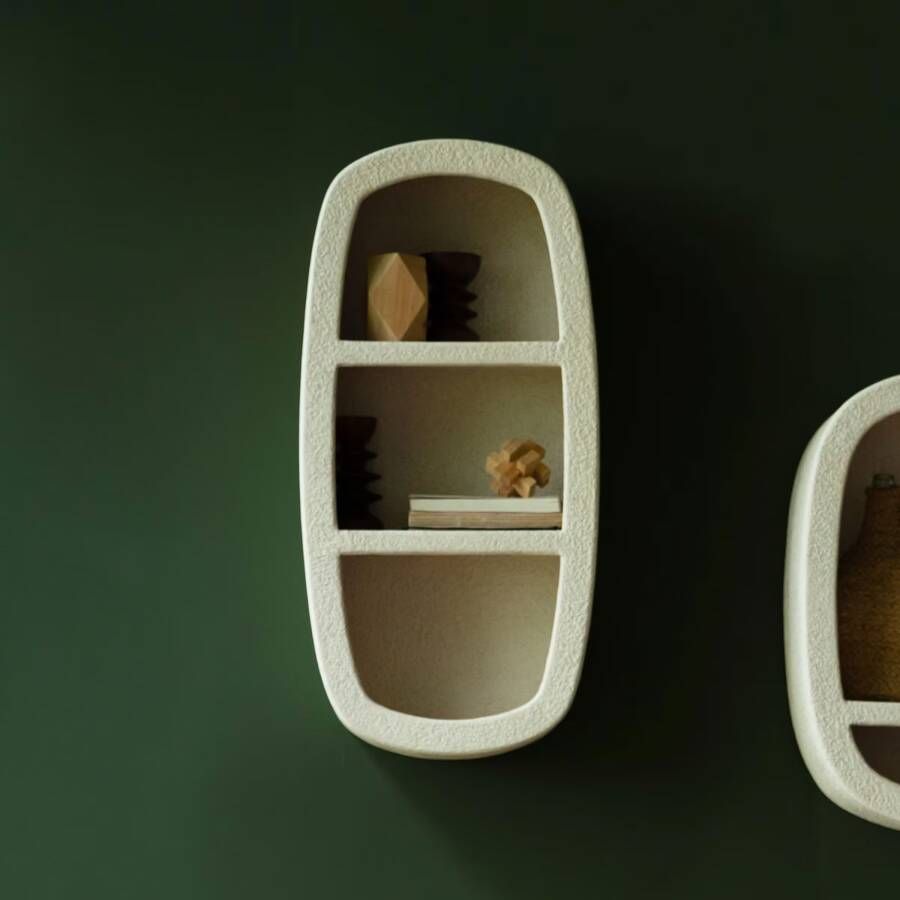 Dutchbone Wandplank Veda Gerecycled marmer 81 x 40cm Beige