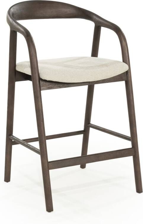 Eleonora Barstoel Rayven Essen en stof Bruin (zithoogte 65cm)