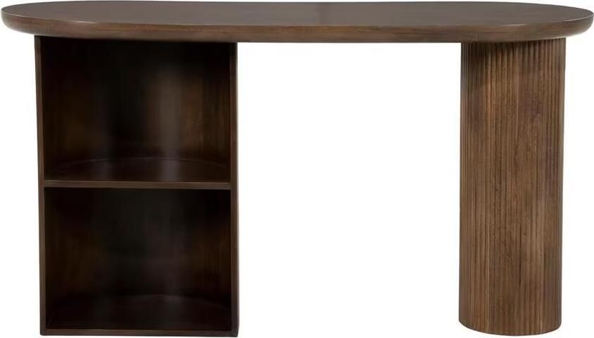 Eleonora Bureau Mees Mangohout 140 x 60cm Bruin Ovaal
