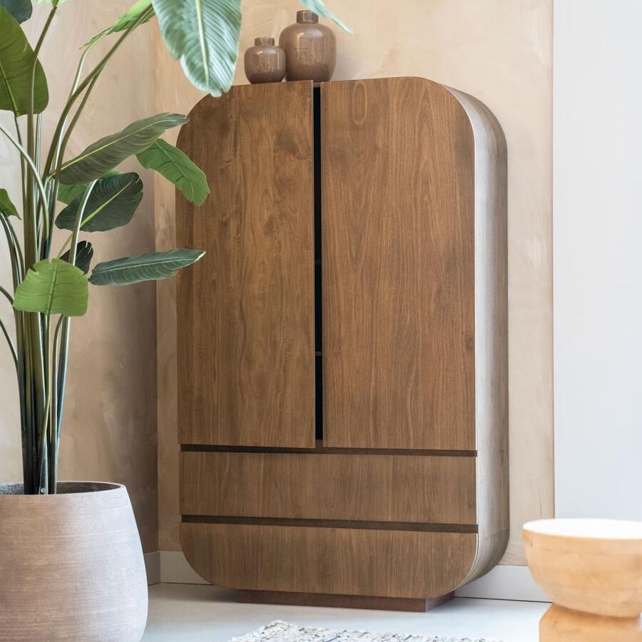 Eleonora Opbergkast King Mangohout 180 x 110cm Bruin