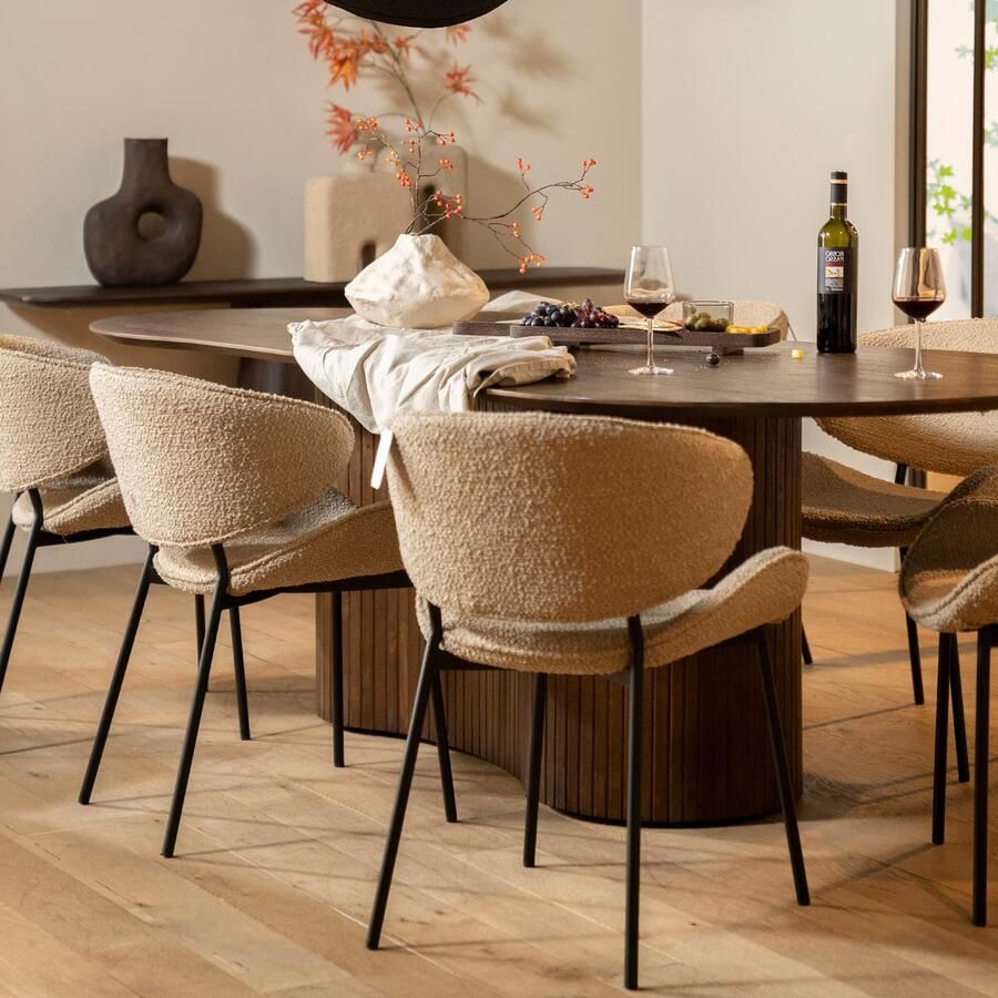 Eleonora Organische Eettafel Jordy Mangohout 250 x 110cm Bruin