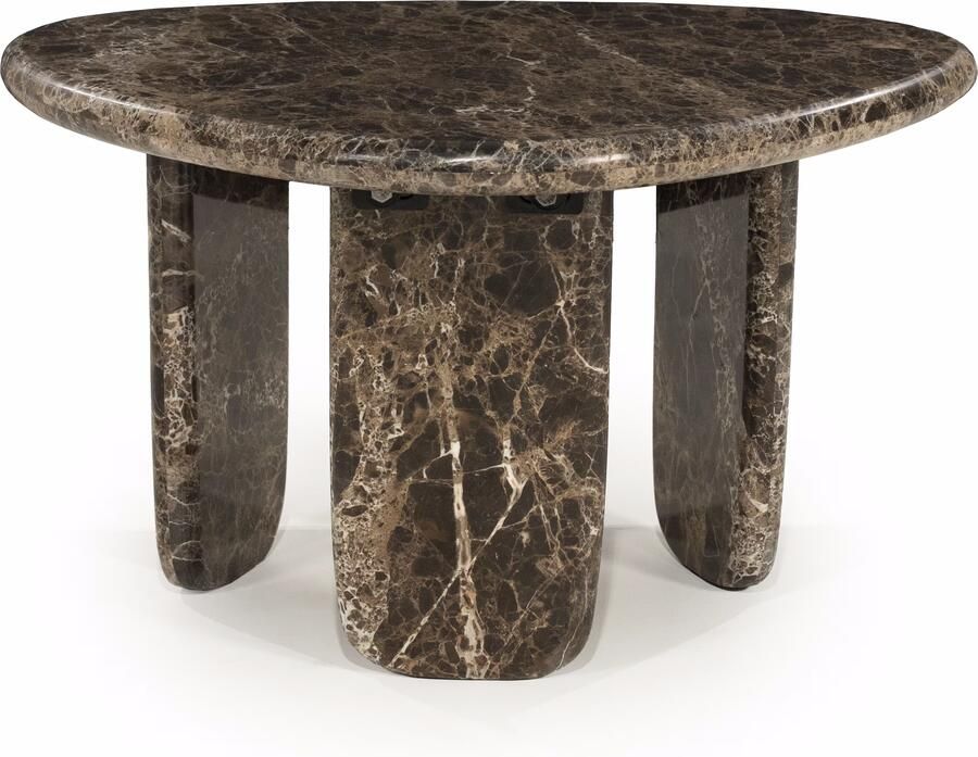 Eleonora Organische Salontafel Devin Marmer 65 x 56cm Bruin