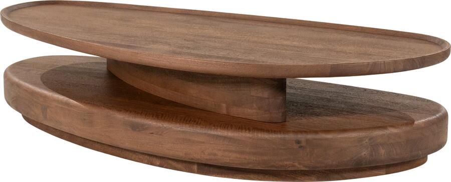 Eleonora Organische Salontafel Nino Mangohout 140 x 65cm Bruin