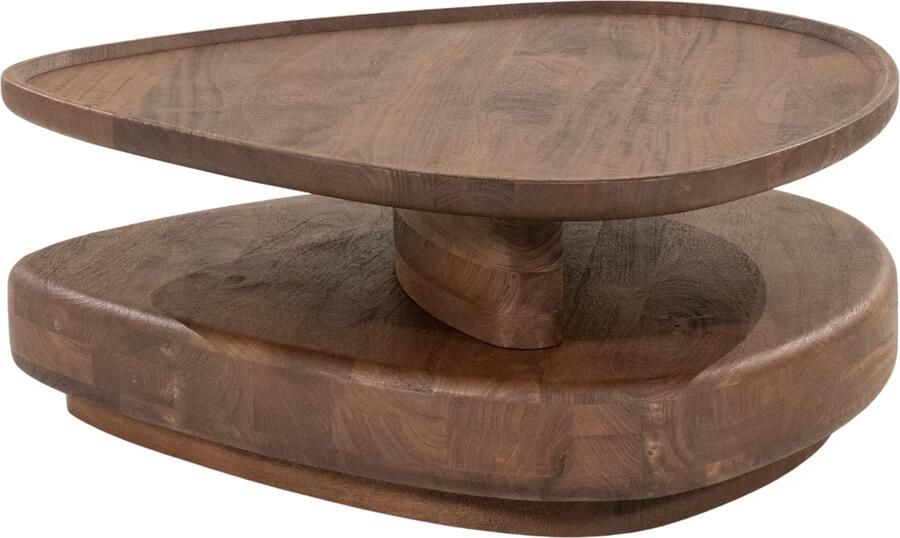 Eleonora Organische Salontafel Nino Mangohout 80 x 80cm Bruin