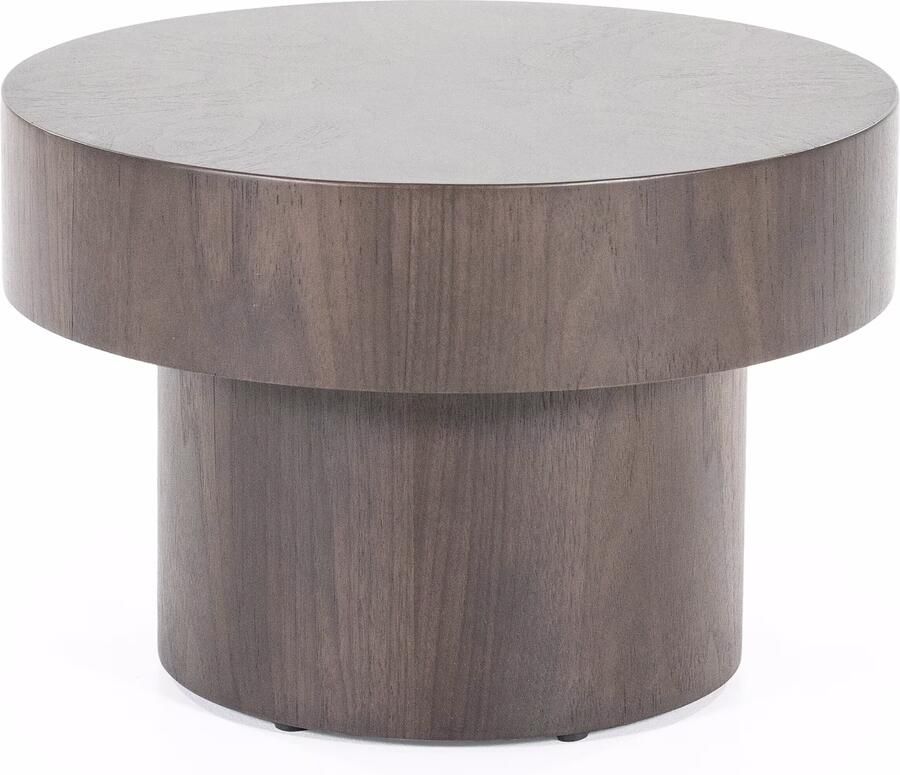 Eleonora Ronde Bijzettafel Bobbie Walnoot 45cm Bruin