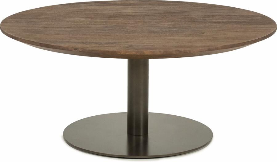 Eleonora Ronde Salontafel Esila Mangohout 80cm Bruin