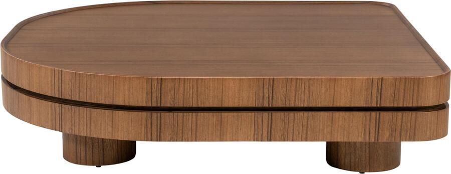 Eleonora Salontafel Arcus Walnootfineer 122 x 122cm Bruin