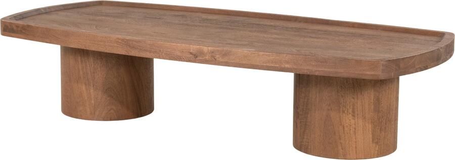 Eleonora Salontafel Jamari Mangohout 140 x 65cm Bruin Ovaal