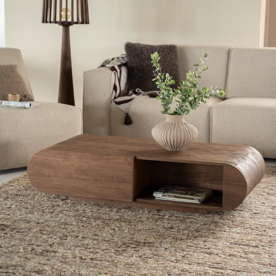 Eleonora Salontafel King Mangohout 130 x 60cm Bruin