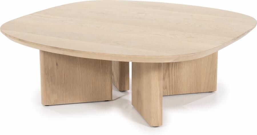 Eleonora Salontafel Stef Eiken 80 x 80cm Naturel Vierkant