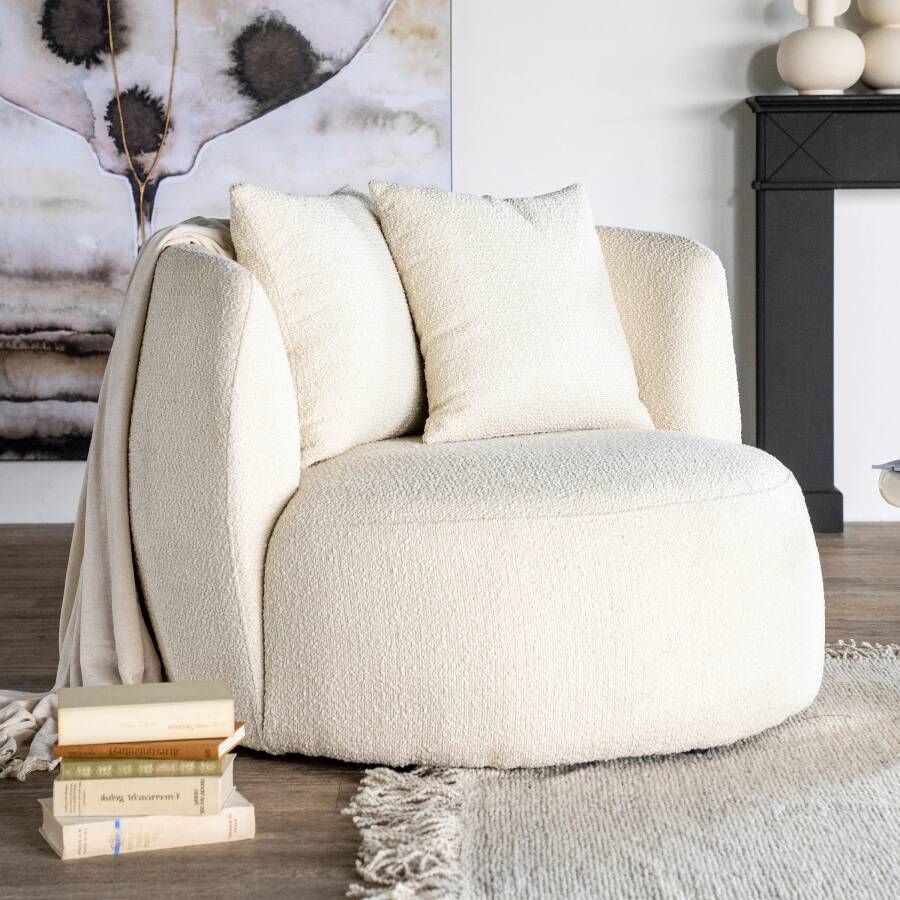 Eleonora Fauteuil Louis Bouclé Beige