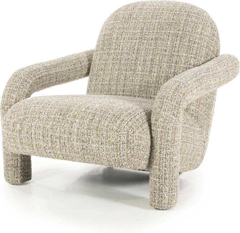 Eleonora Fauteuil Monica Grove Bouclé Taupe