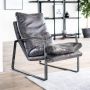 Eleonora Leren Fauteuil 'Lex' kleur donkerbruin leder - Thumbnail 5