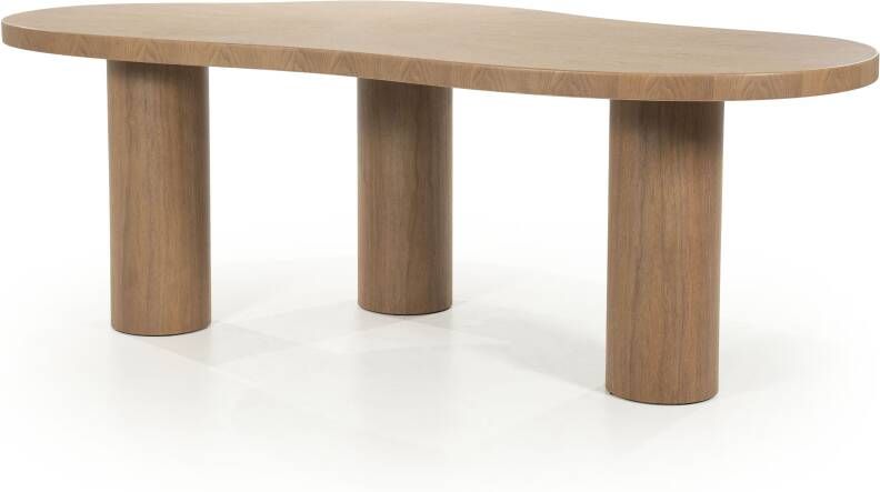 Eleonora Organische Eettafel Bobbie Walnoot 215 x 110cm Bruin