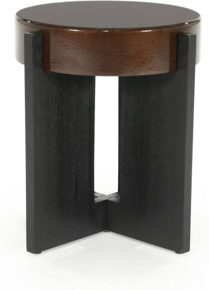 Eleonora Ronde Bijzettafel Juliet 40cm Bruin