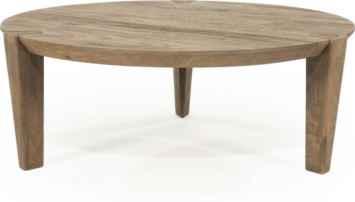 Eleonora Ronde Salontafel Davina Mangohout 80cm Bruin