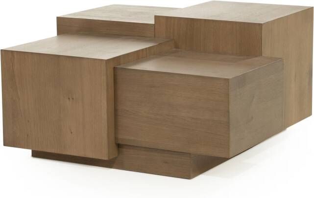 Eleonora Salontafel Quinten Eiken 80 x 80cm Bruin