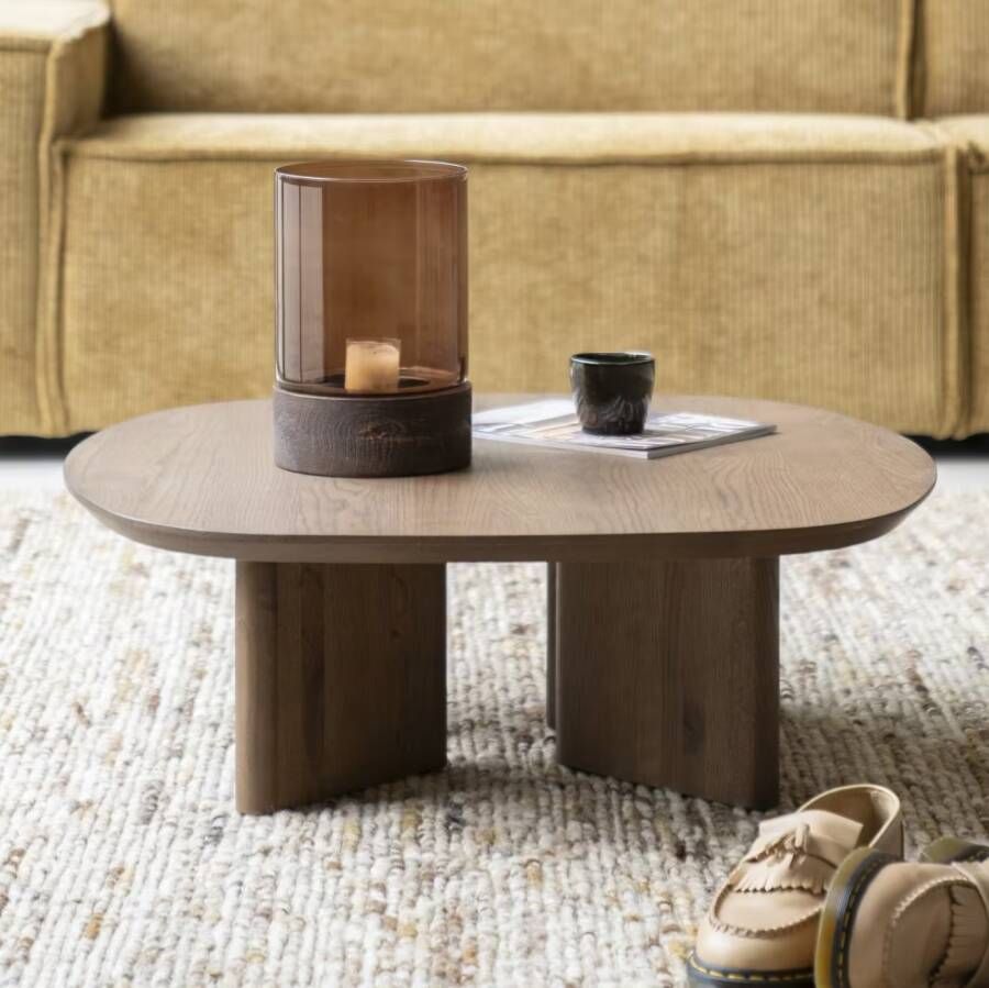 Eleonora Salontafel Stef Eiken 80 x 80cm Bruin