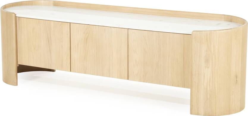 Eleonora TV-meubel Don Marmer en eikenhout 165cm Bruin