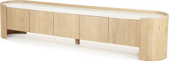 Eleonora TV-meubel Don Marmer en eikenhout 240cm Bruin