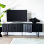 Eleonora TV-meubel Remi Mangohout en metaal Zwart 170cm - Thumbnail 1