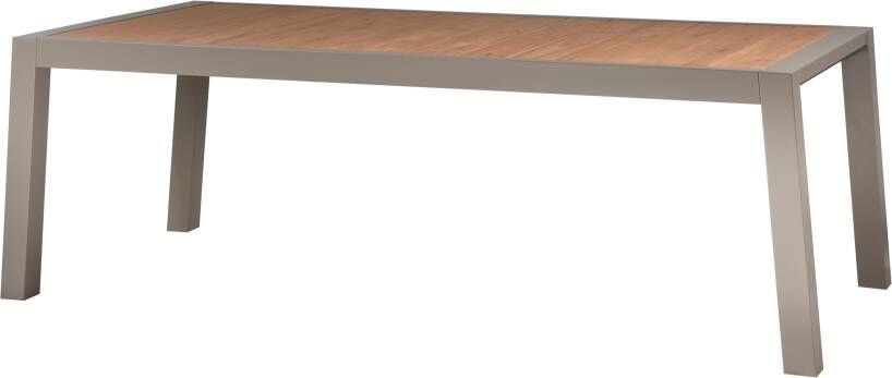 WOOOD Outdoor Eettafel Sulphur Teakhout en aluminium 220 x 100cm Zand