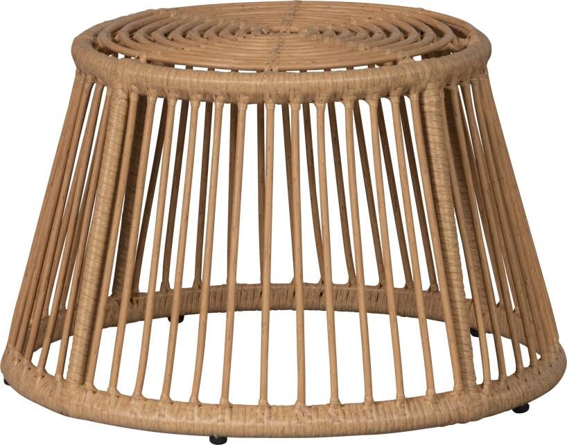 Exotan Outdoor Hocker Bijzettafel Alatna Wicker 43cm Naturel Rond