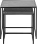 MOOS Meubelen-Online Honkytonk Bijzettafel set twee tafels zwart essen 50x50x45cm Industrieel - Thumbnail 4