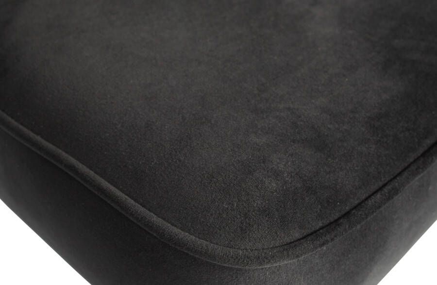 BePureHome Barkruk 'Vogue' (zithoogte 65cm) Velvet kleur Zwart