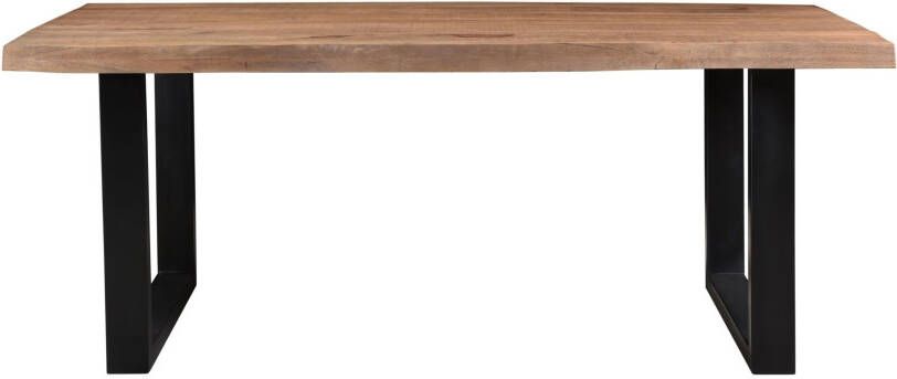 Brix Eettafel 'Sturdy' Boomstam Mangohout en staal 220 x 100cm