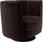 Dutchbone Draaibare Fauteuil 'Flower' kleur Zwart - Thumbnail 4